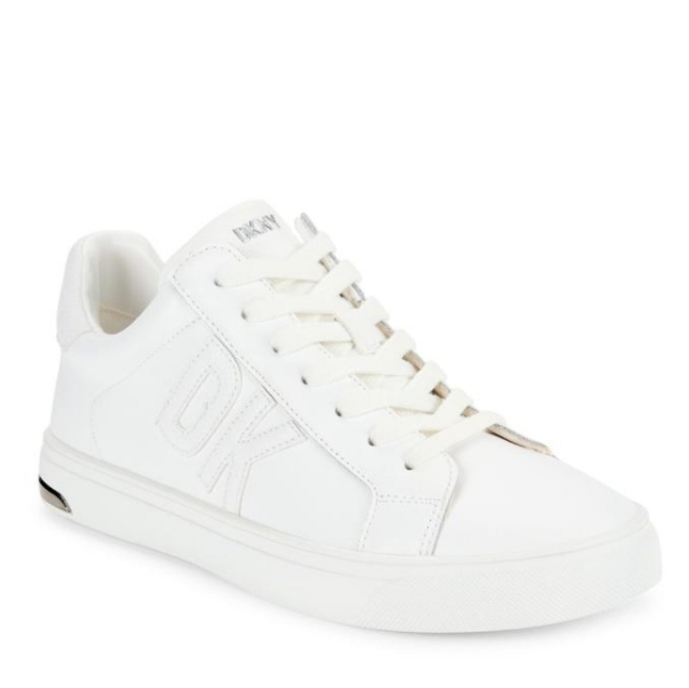 NEW DKNY women's abeni lace up sneaker in bright white
